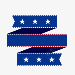 美国旗帜标题导航折纸素材