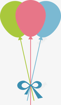 多彩氢气球多彩气球矢量图高清图片