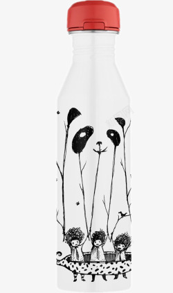熊猫牌子个性饮料瓶素材