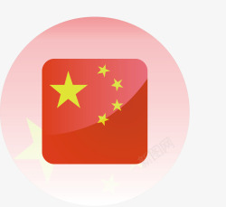 中国国旗胸章矢量图素材