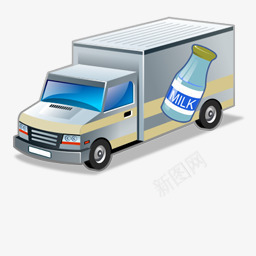 汽车png免抠素材_新图网 https://ixintu.com 交通工具 汽车 牛奶 瓶子图案 运输车
