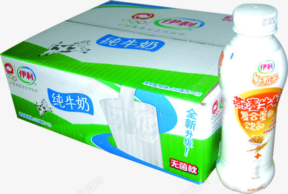 伊利纯牛奶箱子包装png免抠素材_新图网 https://ixintu.com 包装 牛奶 箱子