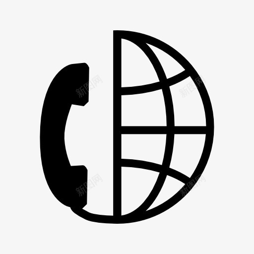 电话的另外一段越洋电话个性电话图标png_新图网 https://ixintu.com 个性 另外 电话