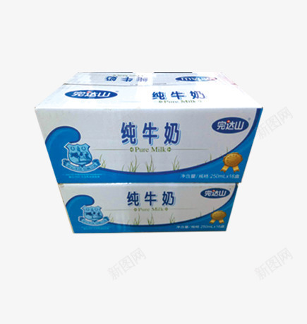 完达山盒装纯牛奶png免抠素材_新图网 https://ixintu.com 250ML 产品实物 完达山盒装纯牛奶