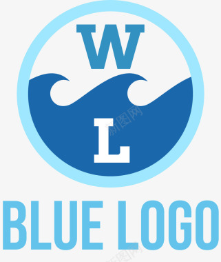 海浪标识logo矢量图图标图标