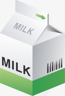 奶盒矢量图素材