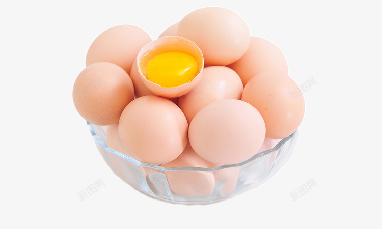 玻璃盘装鸡蛋png免抠素材_新图网 https://ixintu.com 产品实物 海报 玻璃盘 鸡蛋