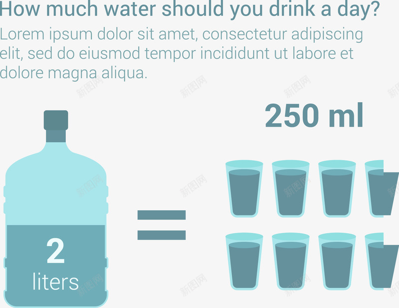 水量信息图表信息png免抠素材_新图网 https://ixintu.com PPT信息演示 个性信息图表 创意信息图表 数据分析 水杯 水桶