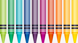 多彩蜡笔开学季多彩蜡笔画笔高清图片