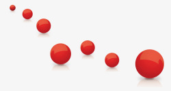红色圆球矢量图素材