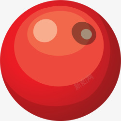 手绘红色圆球素材