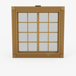 简单格子窗棕色简单格子窗高清图片