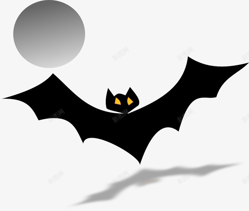 黑夜的蝙蝠png免抠素材_新图网 https://ixintu.com 月亮 蝙蝠 超声波 黑夜