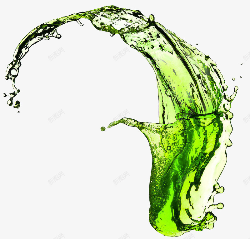 泼溅水花png免抠素材_新图网 https://ixintu.com 水花 泼溅 绿色 装饰