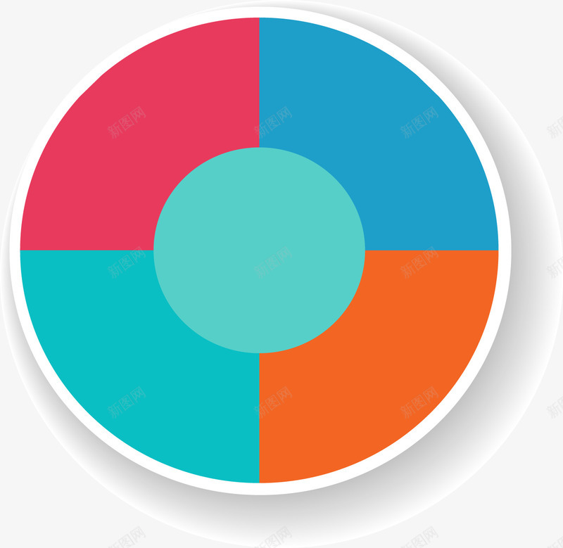 多彩环形图png免抠素材_新图网 https://ixintu.com 多彩 环形图