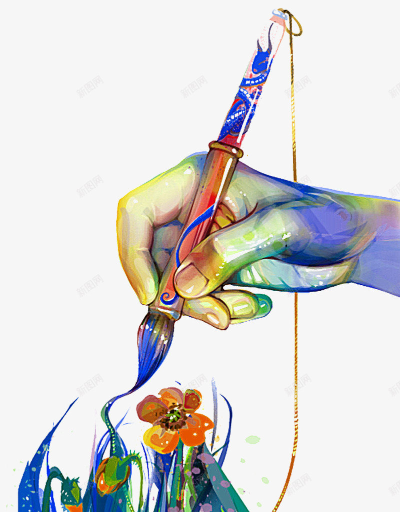 手绘菊花png免抠素材_新图网 https://ixintu.com 手 手绘 花朵 花草 菊花 装饰