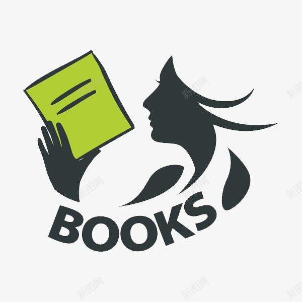书籍logo图标png_新图网 https://ixintu.com 书籍logo 免抠书籍人物头像logo 免抠女人头像 女人看书 标志 标识 英文装饰