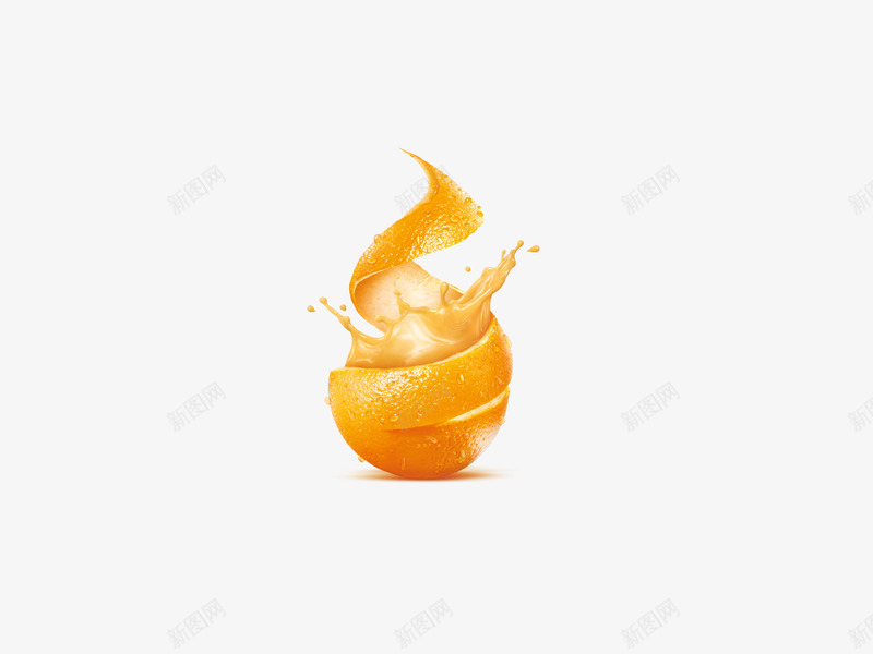 创意水果橘子png免抠素材_新图网 https://ixintu.com PNG 创意 橘子 水果 饮料水花