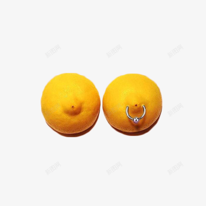 个性橙子片png免抠素材_新图网 https://ixintu.com 个性 橙子 黄色 鼻环