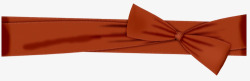 红色蝴蝶结边条装饰素材