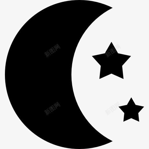 Moon图标png_新图网 https://ixintu.com 半个月亮 天文 星星 月亮 月亮相 气象 自然