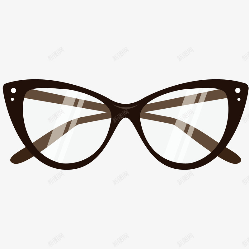 黑框眼镜png免抠素材_新图网 https://ixintu.com 佩戴 玻璃片 男士 眼镜矢量 黑色边框