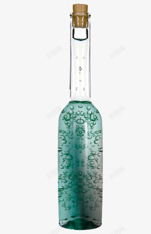 薄荷绿玻璃瓶装饮料png免抠素材_新图网 https://ixintu.com 免抠素材 玻璃瓶 薄荷绿 饮料