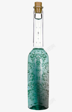 薄荷绿玻璃瓶薄荷绿玻璃瓶装饮料高清图片