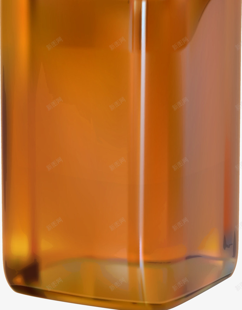 手绘洋酒包装png免抠素材_新图网 https://ixintu.com 威士忌 手绘 洋酒瓶 玻璃
