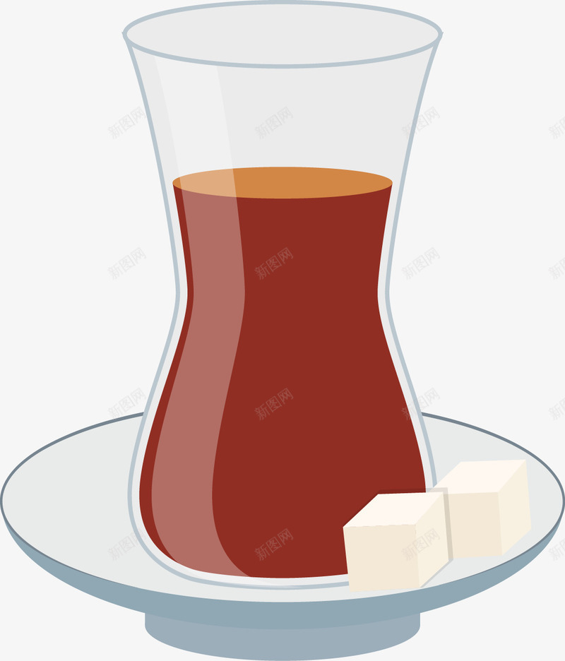 糖块和饮料png免抠素材_新图网 https://ixintu.com 各种方盘子 手绘 方形 杯子 玻璃 白色的 盘子 简图 糖块 饮料