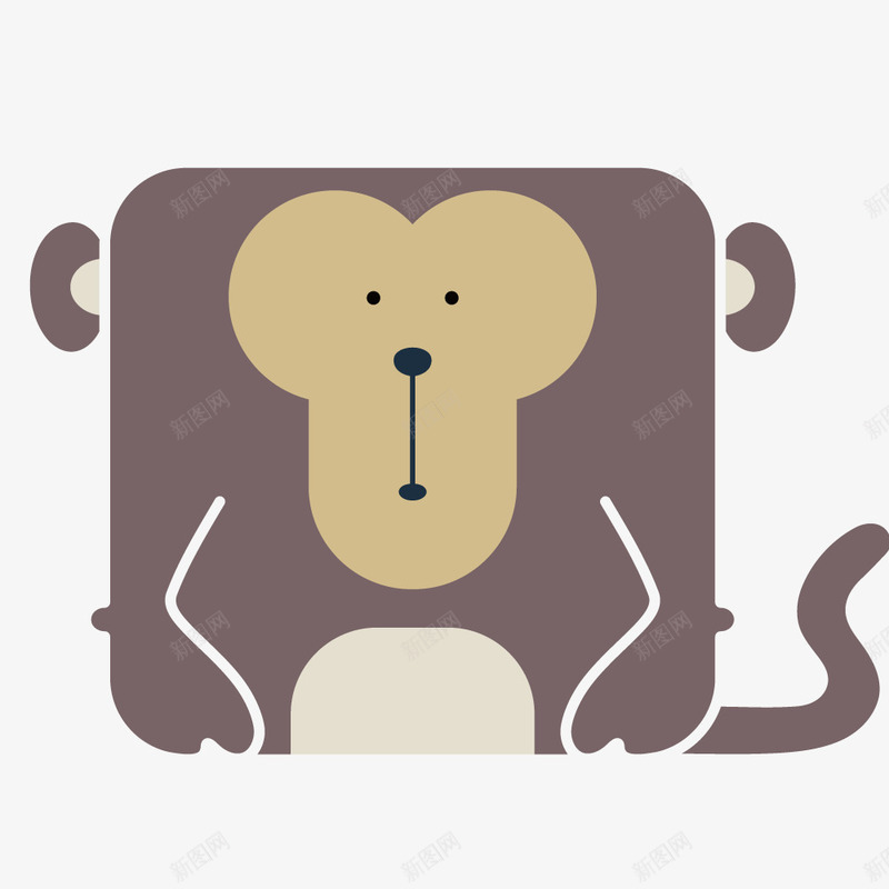 动漫猴子png免抠素材_新图网 https://ixintu.com 剪影 小猴 手绘 游戏猴子 漫画动物