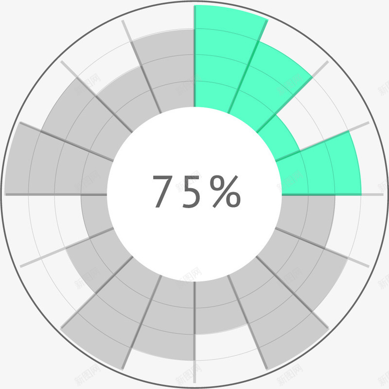 创意PPT元素信息png免抠素材_新图网 https://ixintu.com 信息图表 信息标签 扇形图 数据分析 演示图形