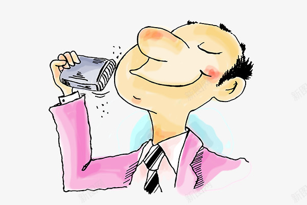 手绘刮胡子漫画png免抠素材_新图网 https://ixintu.com 刮胡子 剃须 剃须刀 夸张 手绘 手绘刮胡子 漫画