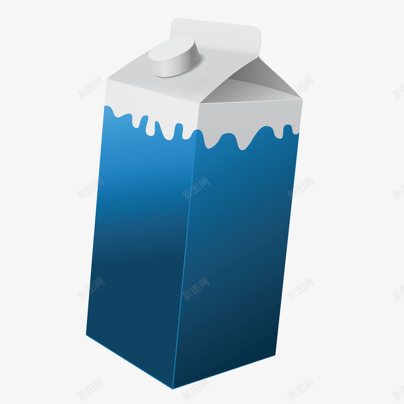 蓝色大瓶牛奶奶盒矢量图ai免抠素材_新图网 https://ixintu.com 大瓶牛奶 奶盒 蓝色 矢量图