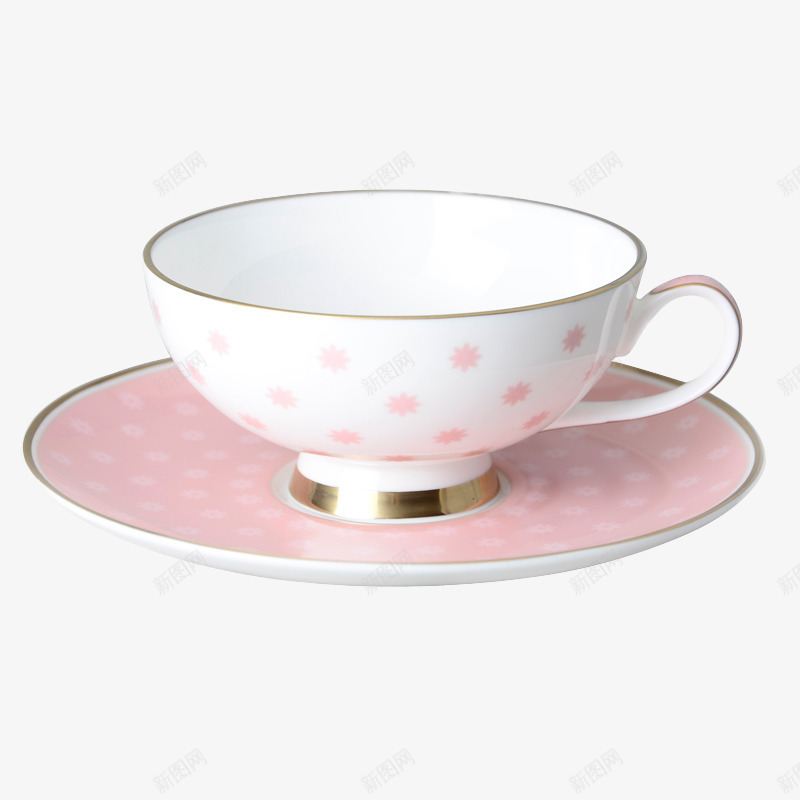 粉色咖啡碟咖啡杯png免抠素材_新图网 https://ixintu.com 咖啡杯 咖啡碟 杯子 牛奶杯 碟子
