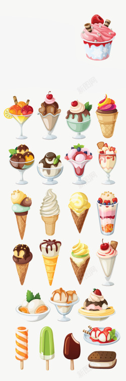 各类冰淇淋冰淇淋大合集高清图片