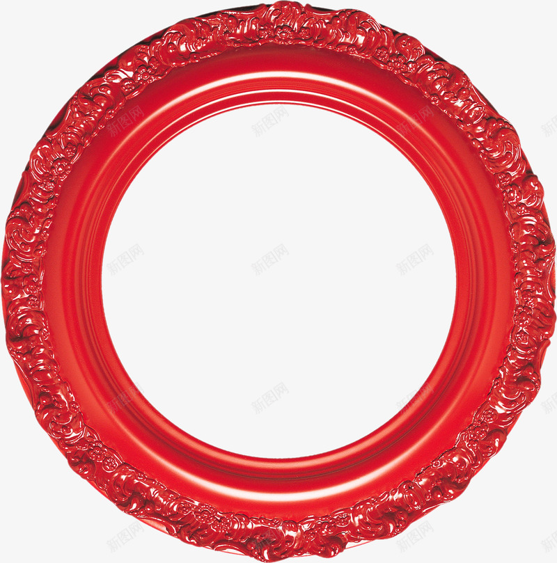 红色漂亮花纹圆环png免抠素材_新图网 https://ixintu.com 圆环 漂亮圆环 红色圆环 花纹圆环