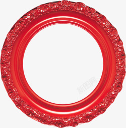 红色漂亮花纹圆环素材