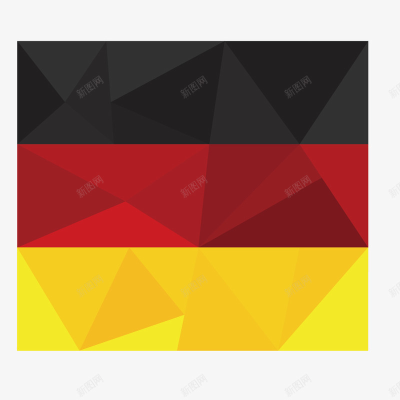 扁平化德国国旗图标png_新图网 https://ixintu.com 旗帜 标志 标识