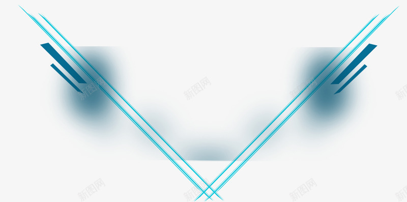 线条炫光元素png免抠素材_新图网 https://ixintu.com 炫光 线条 蓝色 边框