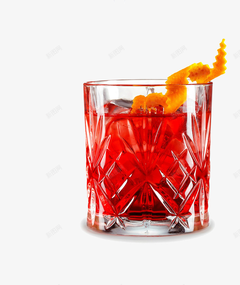 红色橙皮饮料png免抠素材_新图网 https://ixintu.com 产品实物 冷饮 橙皮 玻璃杯 红色 饮料