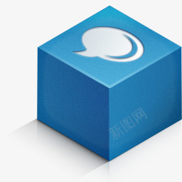 气泡方块图标png_新图网 https://ixintu.com 个性图标 方形 时尚图标 气泡 白色 立体 蓝色 透明
