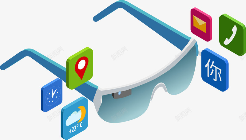 智能眼镜和选择图标png_新图网 https://ixintu.com 位置 信息 卡通 图标 文字 智能眼镜 电话