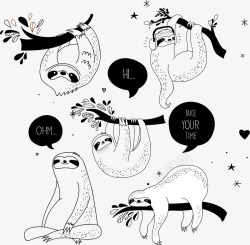 树懒绘画树懒绘画高清图片