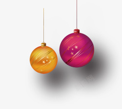 圣诞彩色圆球素材
