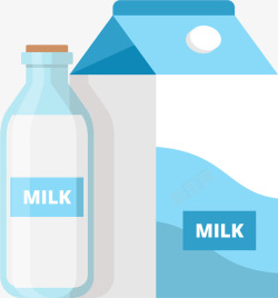 牛奶封存矢量图素材