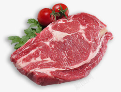 猪肉排与西红柿素材