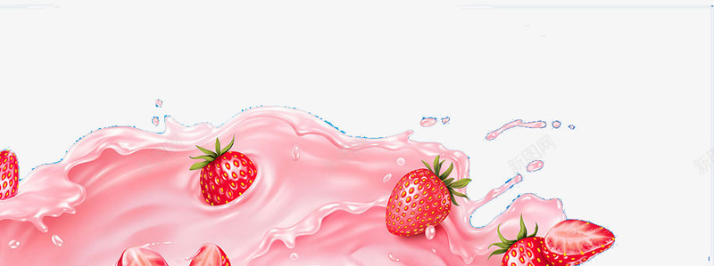 草莓牛奶背景png免抠素材_新图网 https://ixintu.com 牛奶 草莓 草莓牛奶背景 饮料