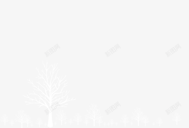 树png免抠素材_新图网 https://ixintu.com 冬天素材 枯树 白色