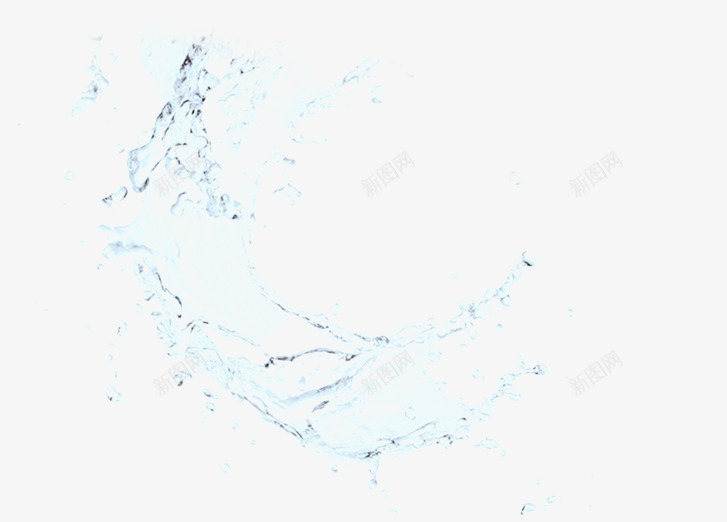 淡蓝色飞舞水花png免抠素材_新图网 https://ixintu.com 水花 蓝色 飞舞